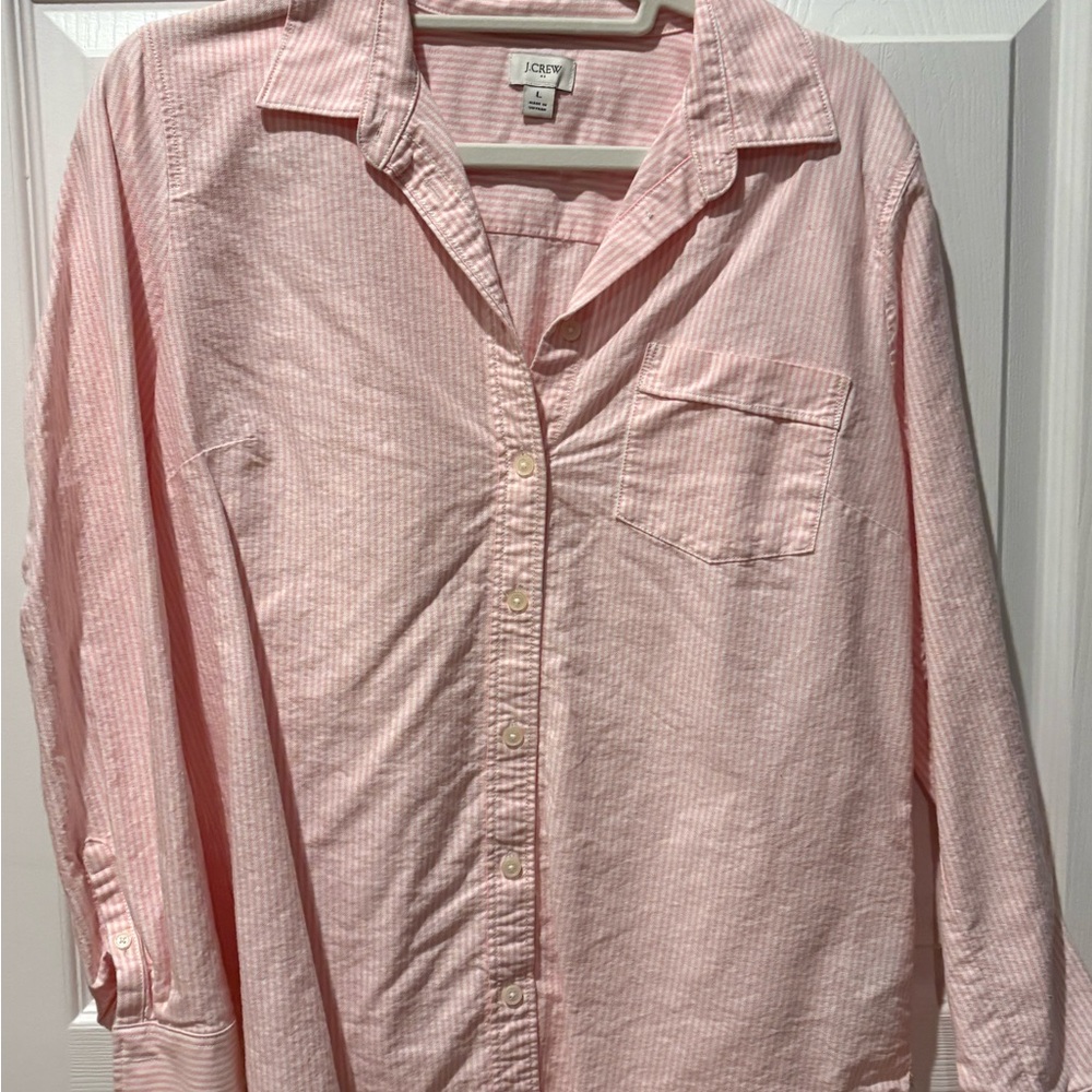 J. Crew Light Pink Striped Shirt